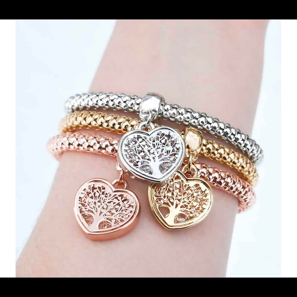 Tree Of Life Charn Heart Bracelet For Women New